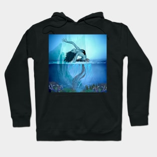 Awesome fantasy jellyfish girl in the deep ocean Hoodie